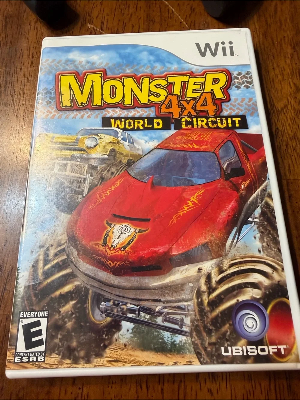 Wii Monster 4x4: World‎ Circuit (Wii) - Black Ubisoft Steering Wheel Included